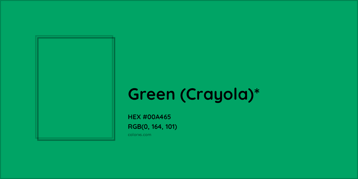 HEX #00A465 Color Name, Color Code, Palettes, Similar Paints, Images