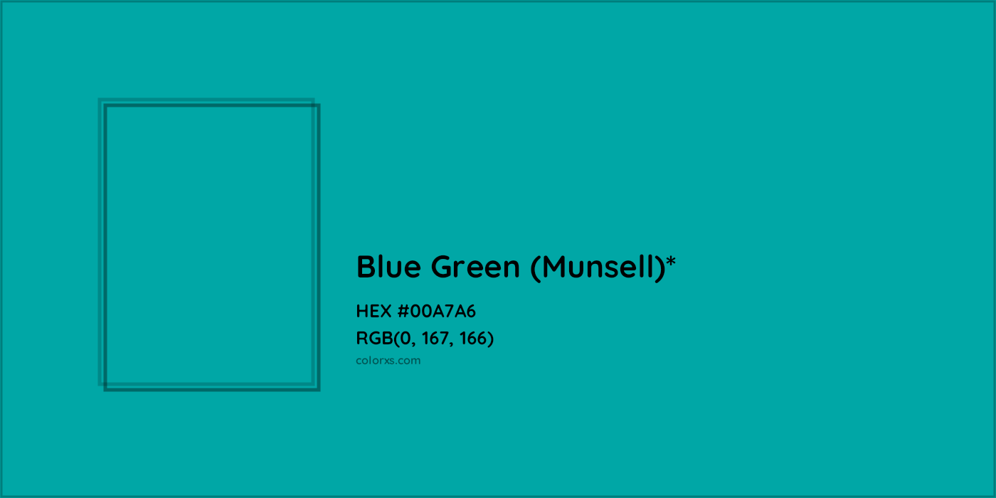 HEX #00A7A6 Color Name, Color Code, Palettes, Similar Paints, Images
