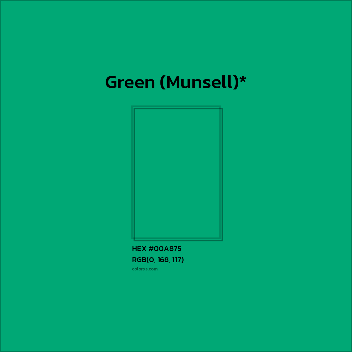 HEX #00A875 Color Name, Color Code, Palettes, Similar Paints, Images