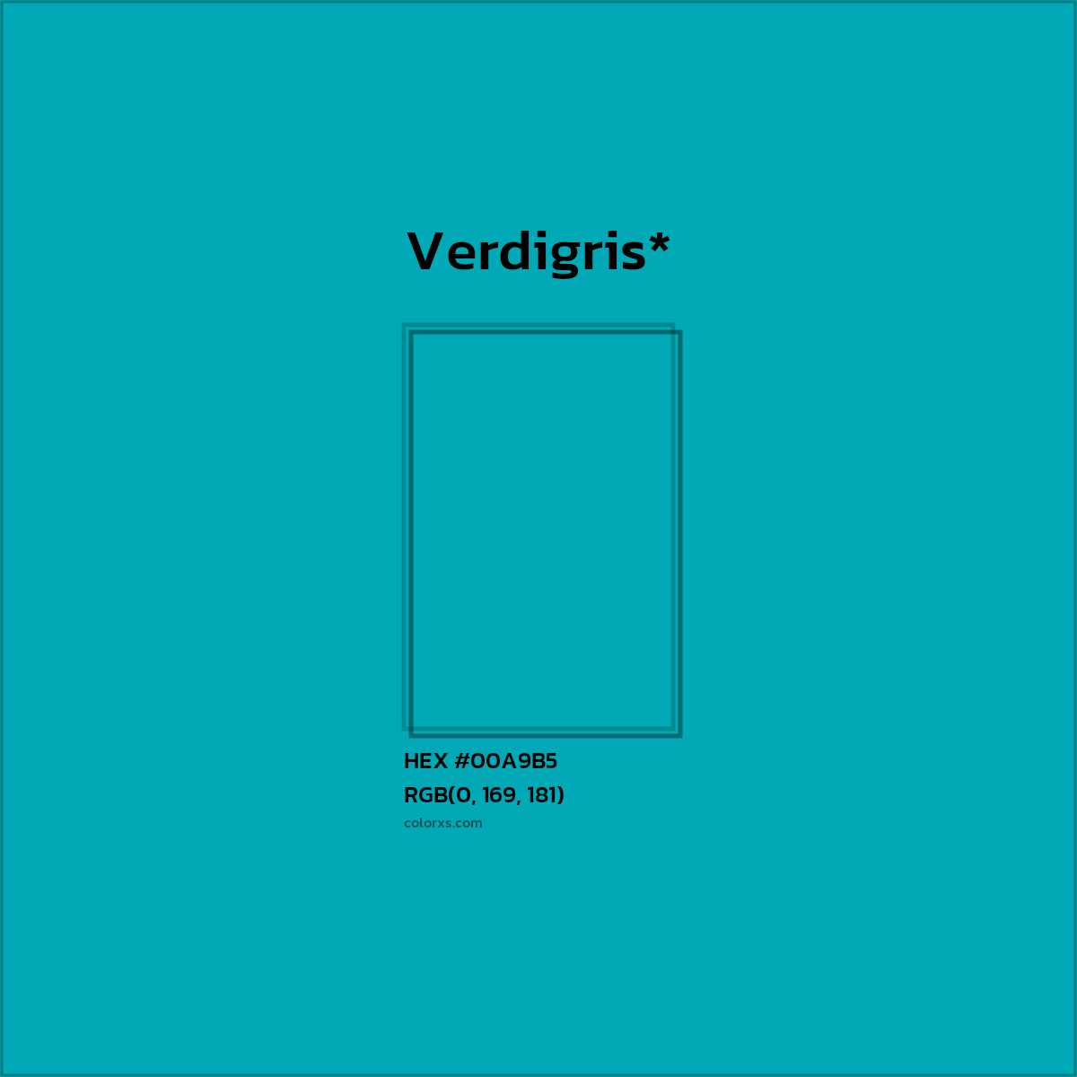 HEX #00A9B5 Color Name, Color Code, Palettes, Similar Paints, Images