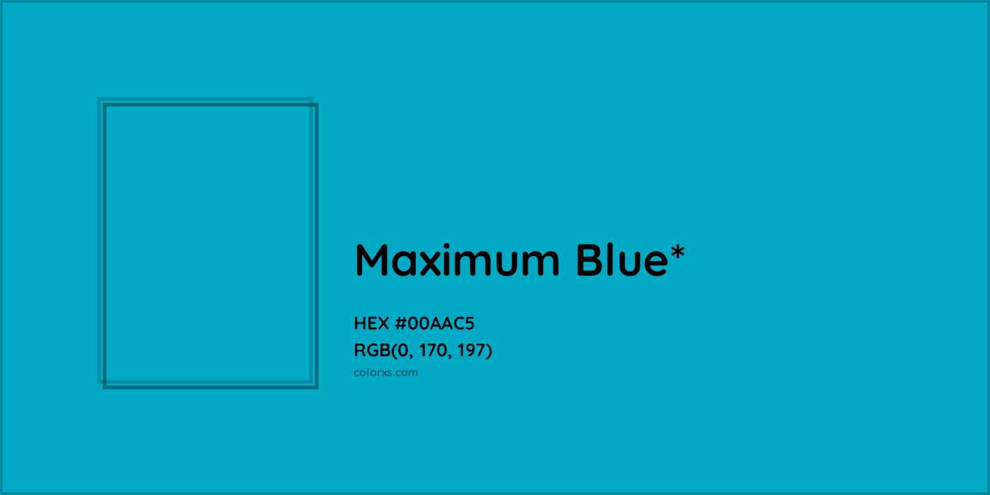 HEX #00AAC5 Color Name, Color Code, Palettes, Similar Paints, Images
