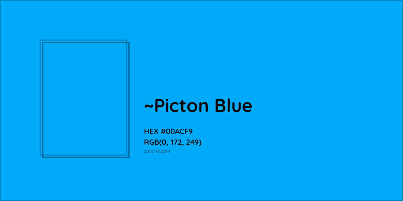 HEX #00ACF9 Color Name, Color Code, Palettes, Similar Paints, Images