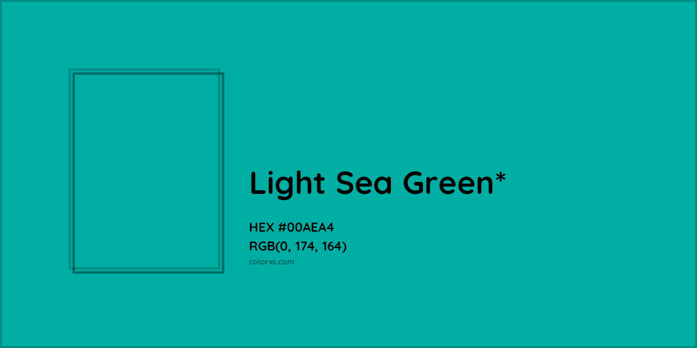HEX #00AEA4 Color Name, Color Code, Palettes, Similar Paints, Images