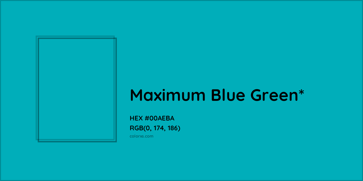 HEX #00AEBA Color Name, Color Code, Palettes, Similar Paints, Images