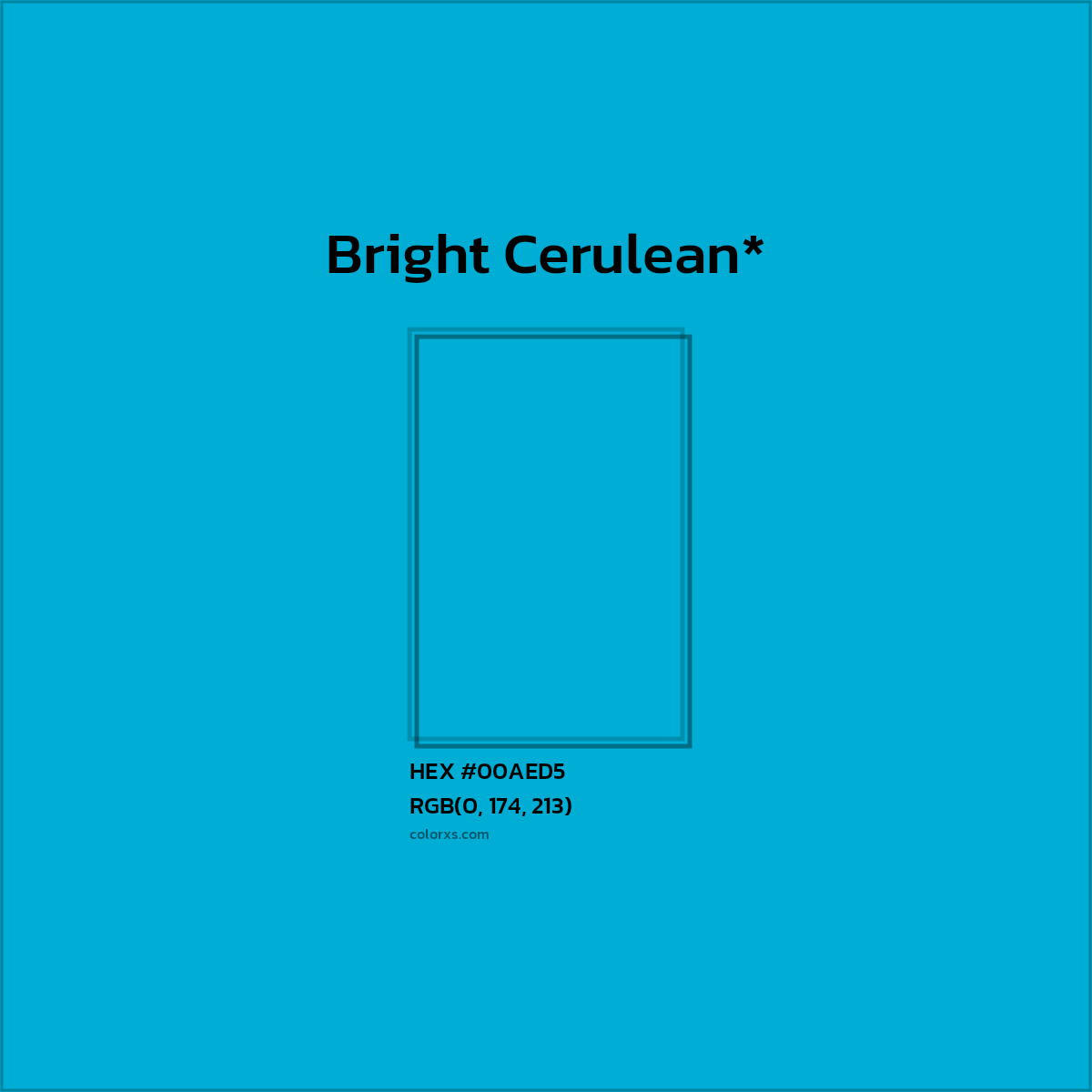 HEX #00AED5 Color Name, Color Code, Palettes, Similar Paints, Images