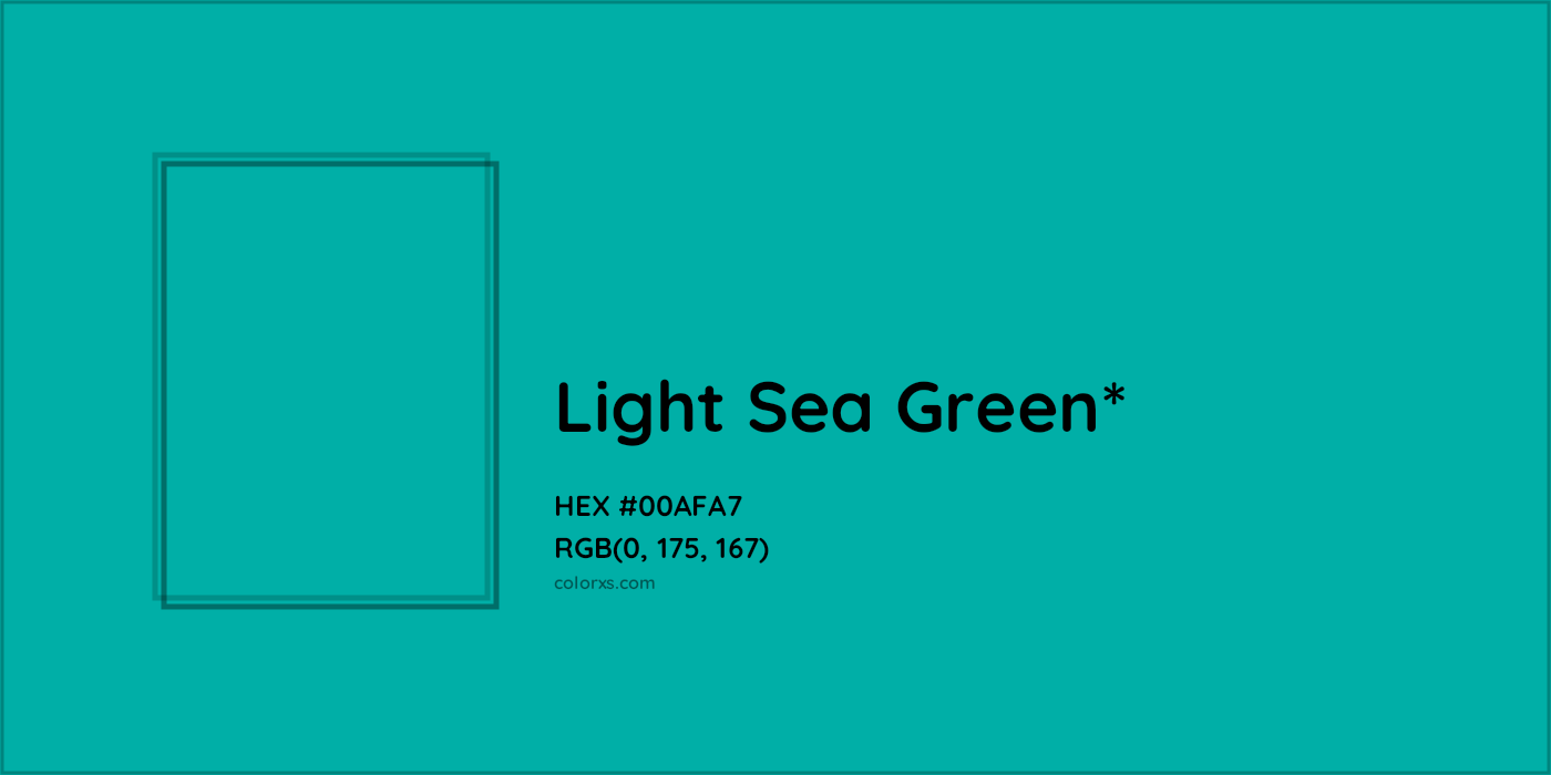 HEX #00AFA7 Color Name, Color Code, Palettes, Similar Paints, Images