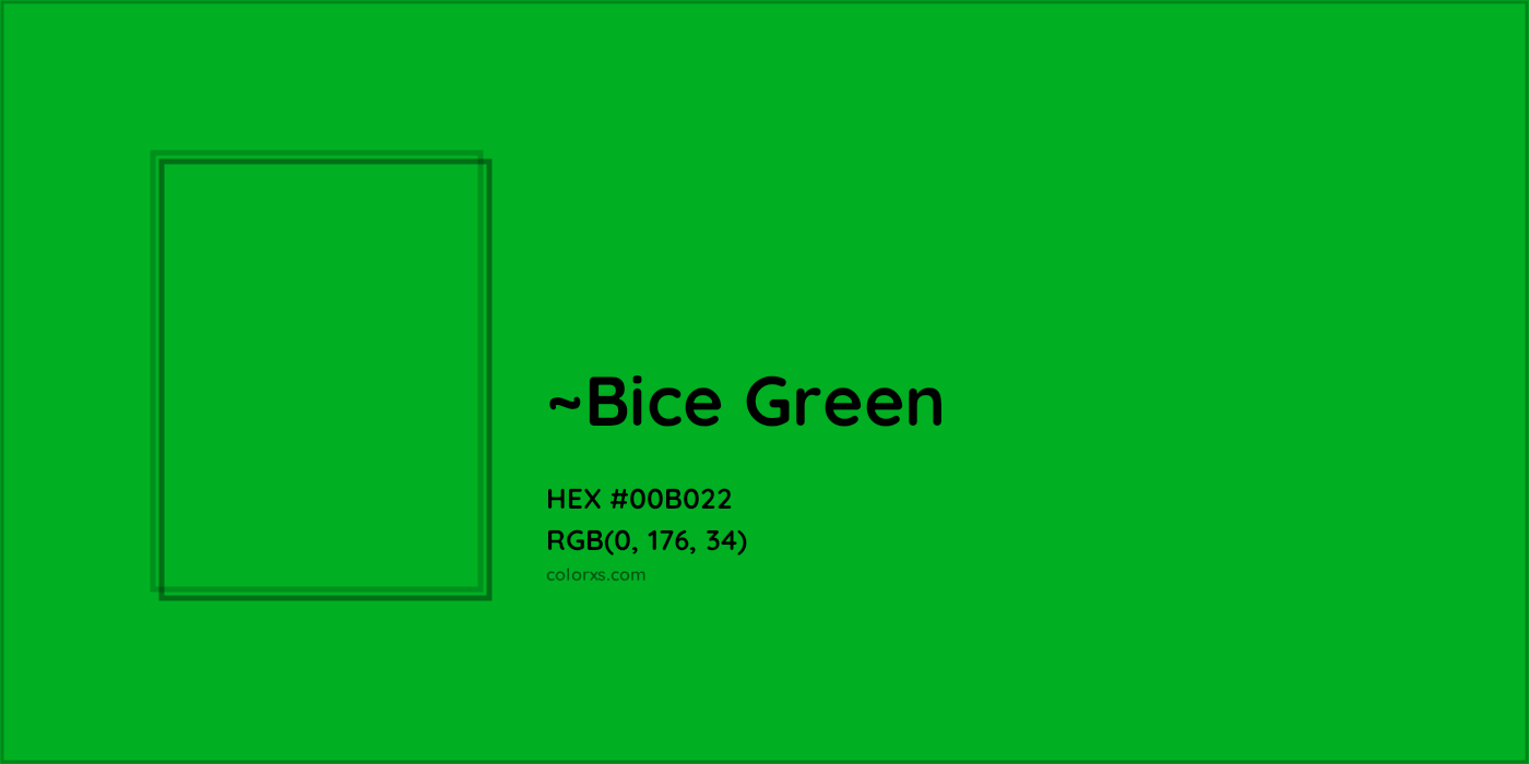 HEX #00B022 Color Name, Color Code, Palettes, Similar Paints, Images