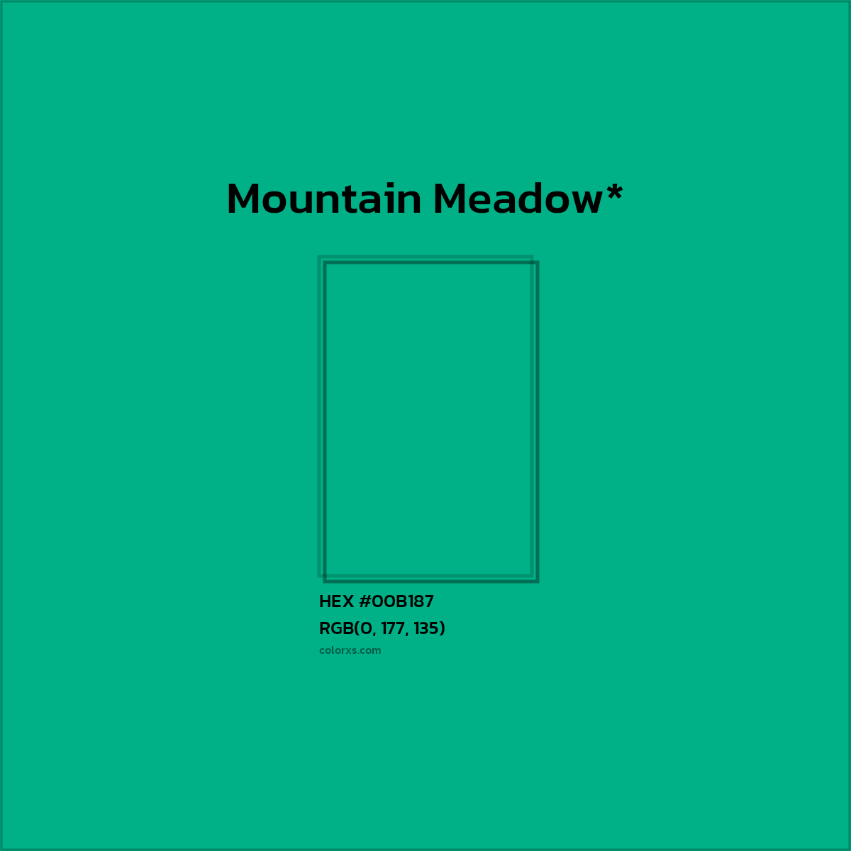HEX #00B187 Color Name, Color Code, Palettes, Similar Paints, Images