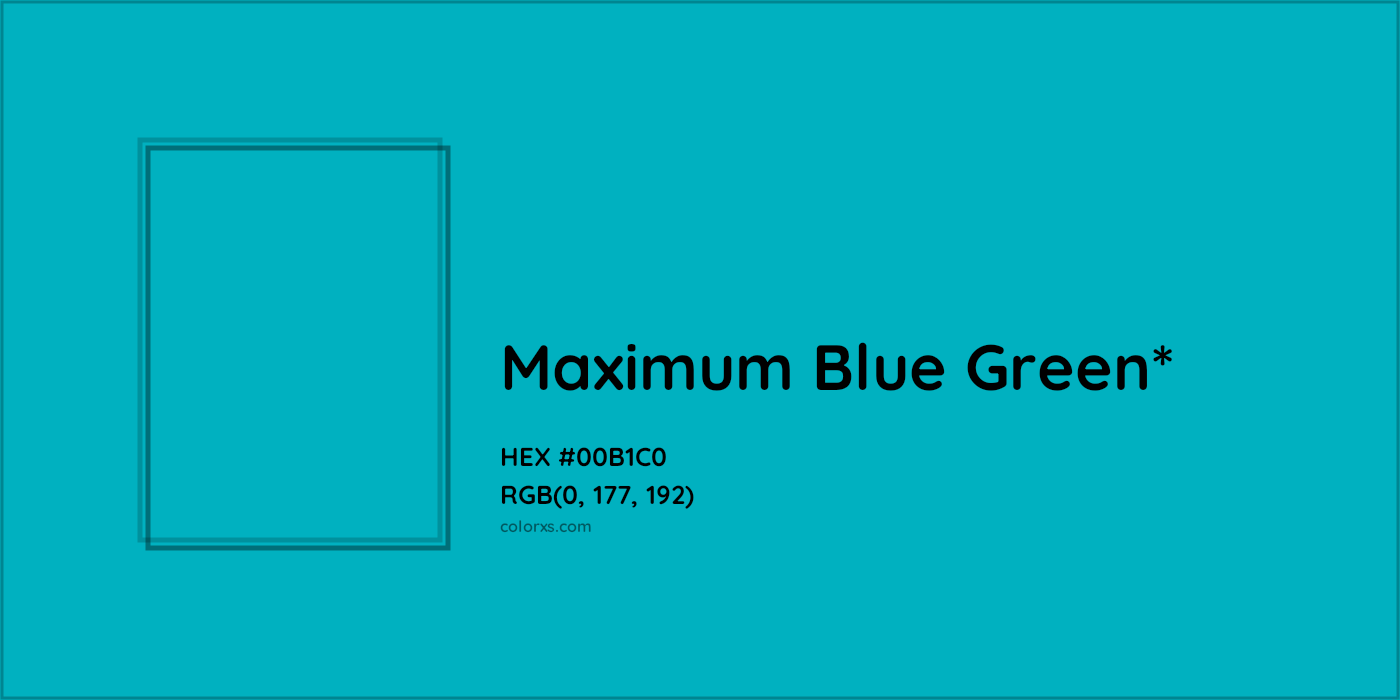 HEX #00B1C0 Color Name, Color Code, Palettes, Similar Paints, Images