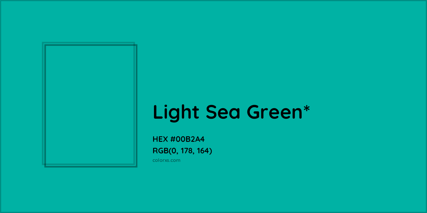 HEX #00B2A4 Color Name, Color Code, Palettes, Similar Paints, Images