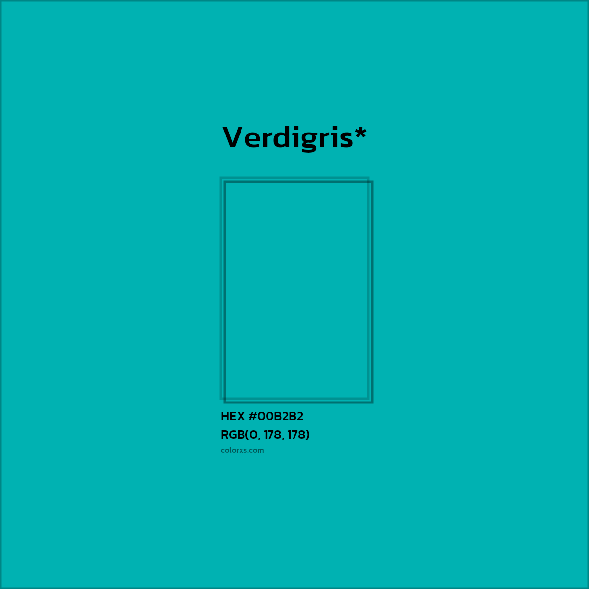HEX #00B2B2 Color Name, Color Code, Palettes, Similar Paints, Images