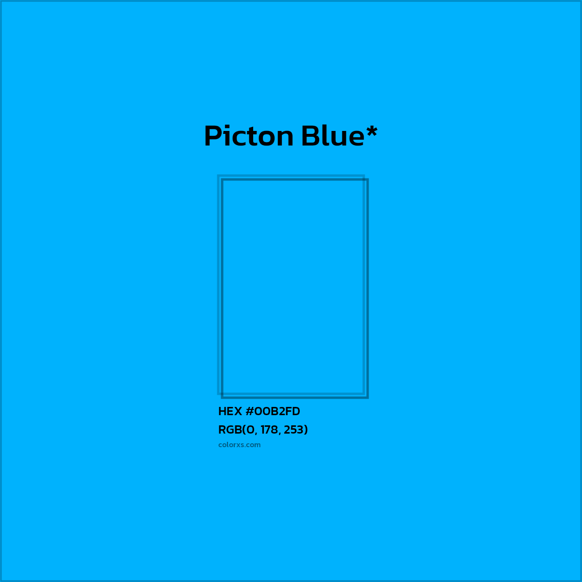 HEX #00B2FD Color Name, Color Code, Palettes, Similar Paints, Images