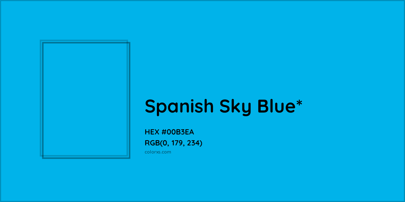 HEX #00B3EA Color Name, Color Code, Palettes, Similar Paints, Images