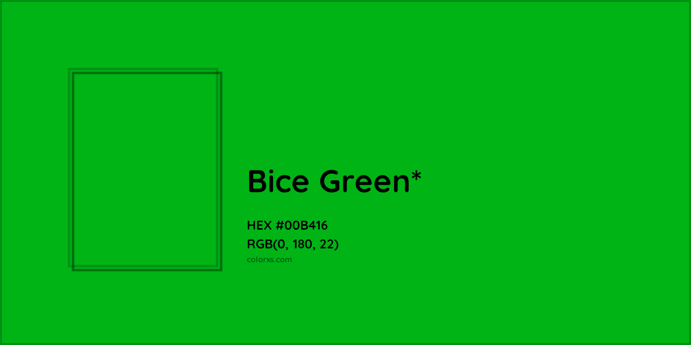 HEX #00B416 Color Name, Color Code, Palettes, Similar Paints, Images