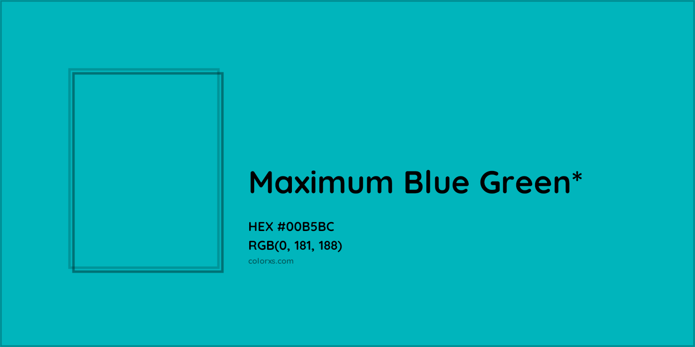 HEX #00B5BC Color Name, Color Code, Palettes, Similar Paints, Images