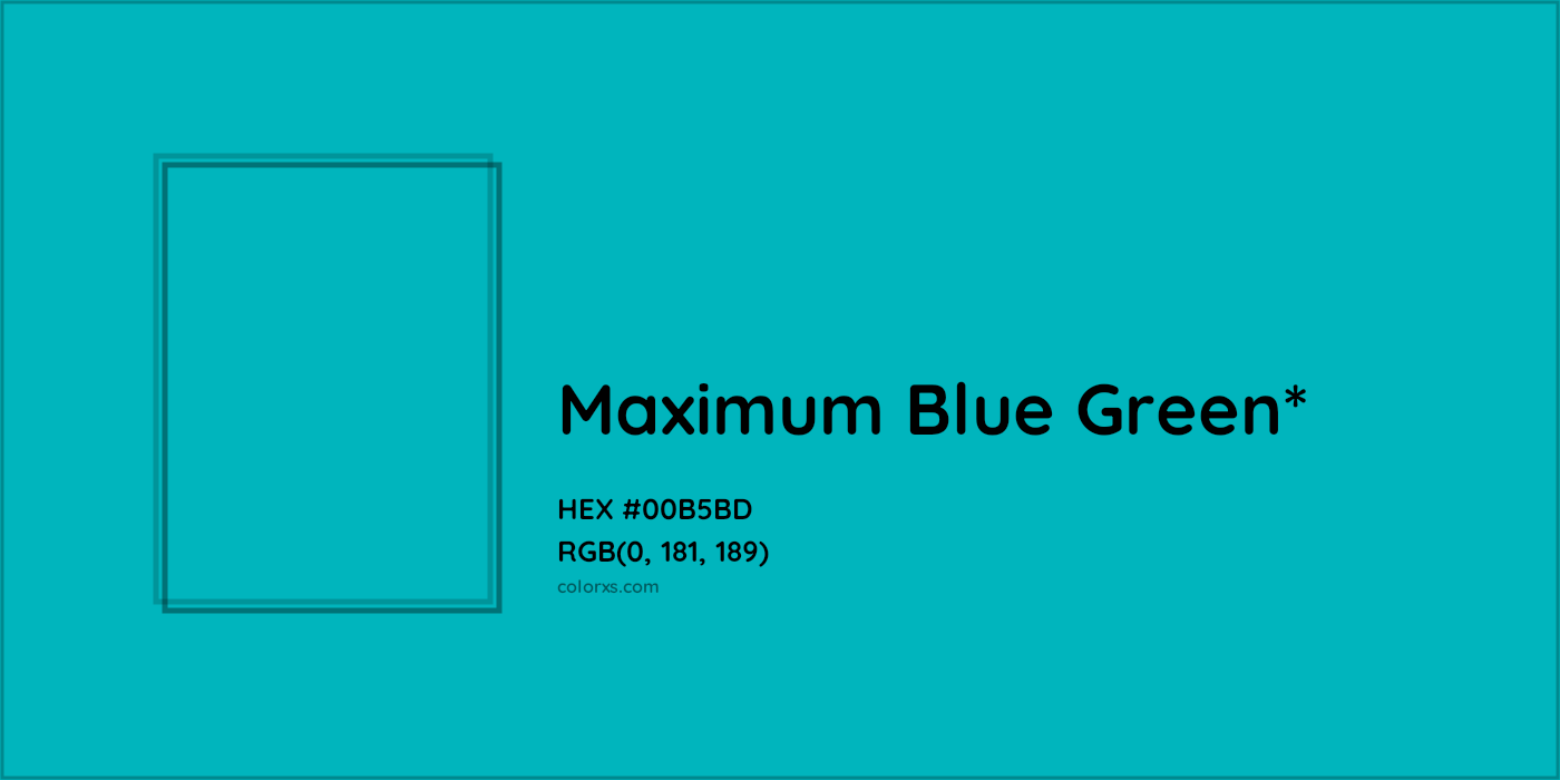 HEX #00B5BD Color Name, Color Code, Palettes, Similar Paints, Images