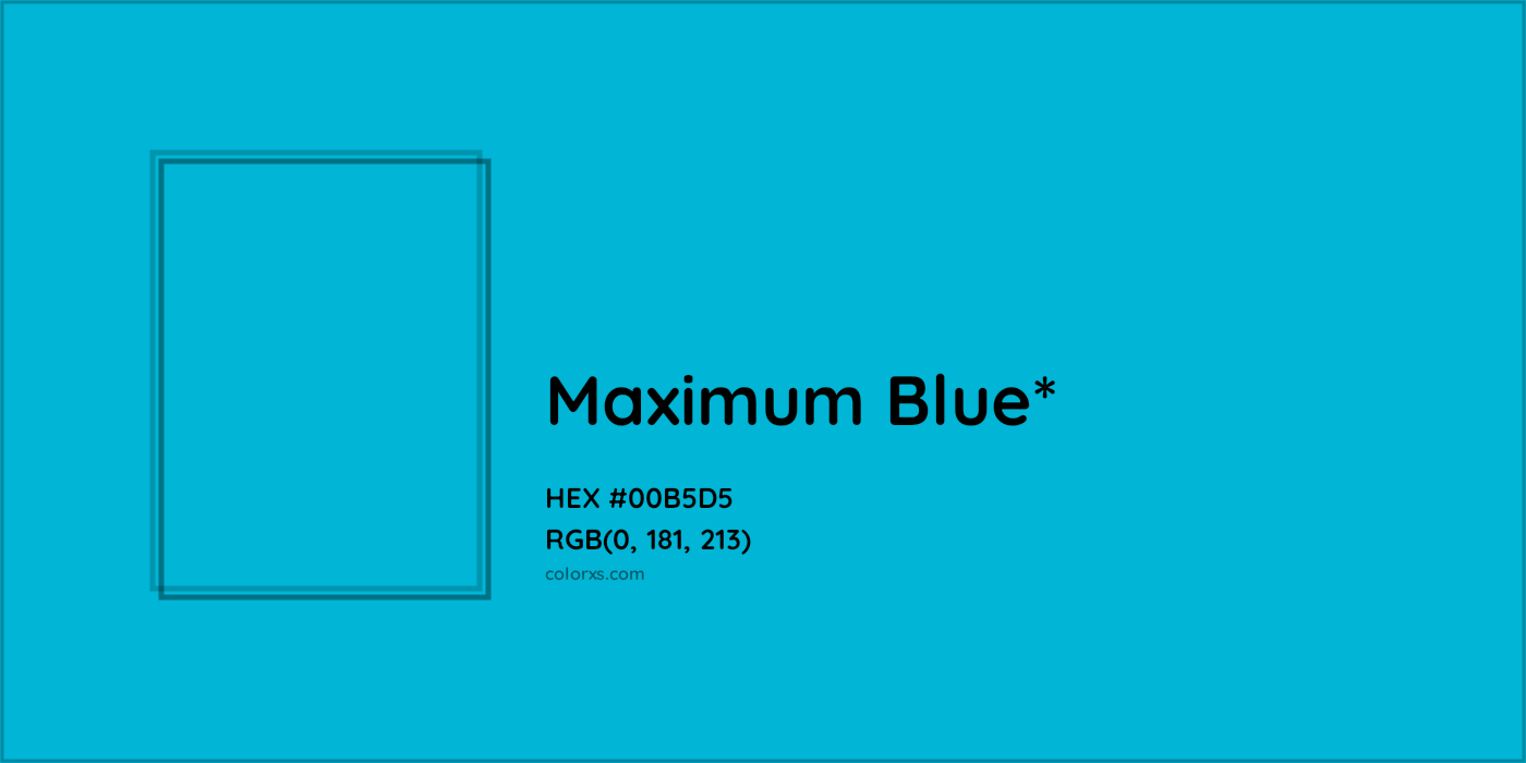 HEX #00B5D5 Color Name, Color Code, Palettes, Similar Paints, Images