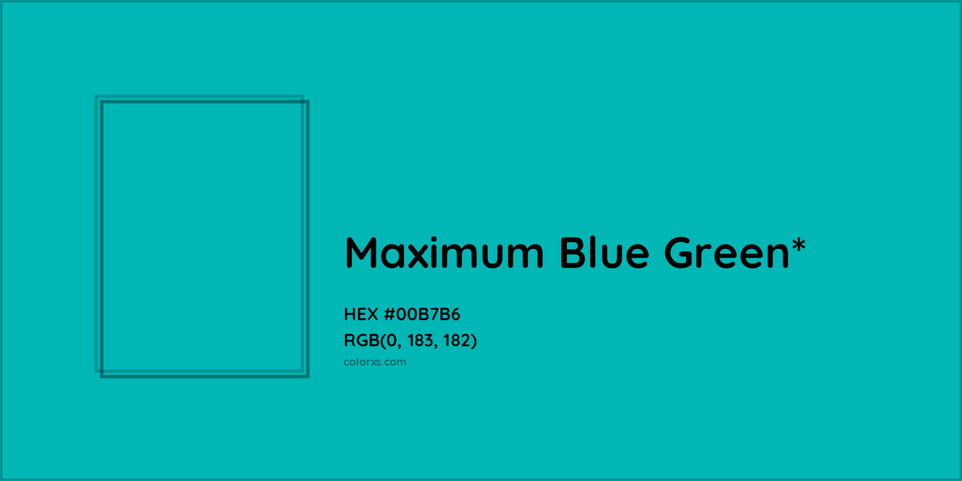 HEX #00B7B6 Color Name, Color Code, Palettes, Similar Paints, Images