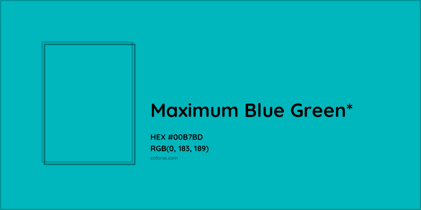 HEX #00B7BD Color Name, Color Code, Palettes, Similar Paints, Images