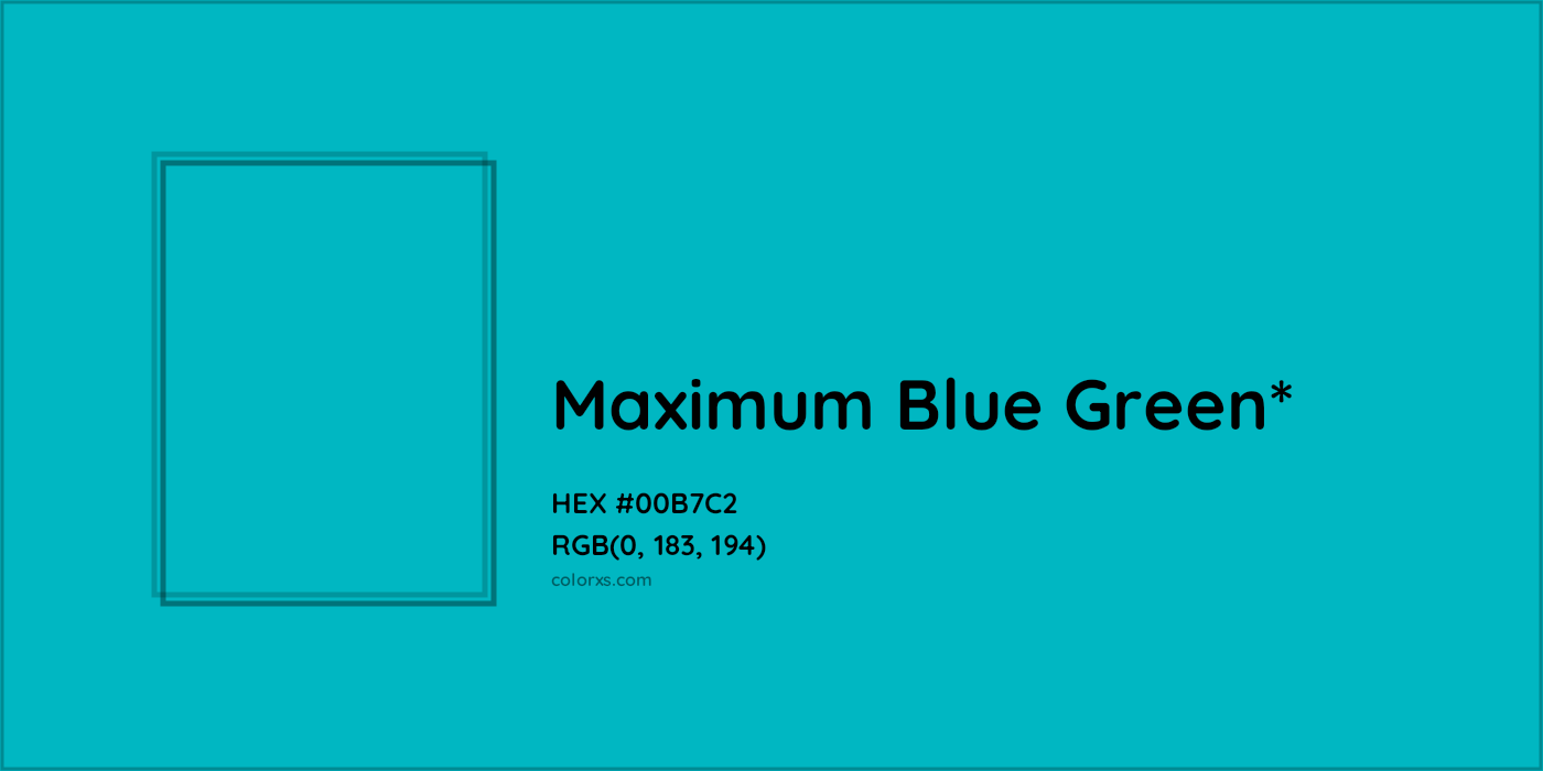HEX #00B7C2 Color Name, Color Code, Palettes, Similar Paints, Images