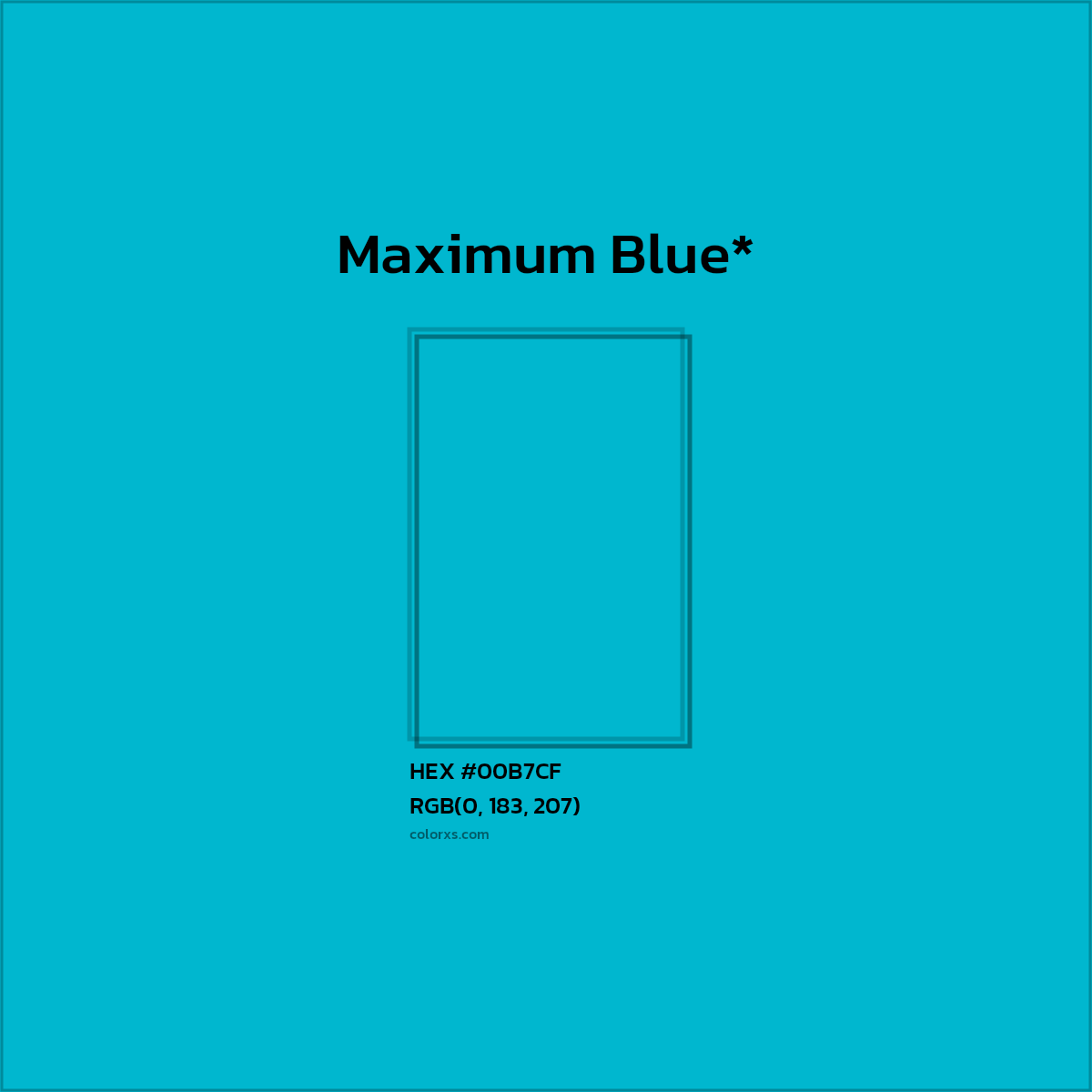 HEX #00B7CF Color Name, Color Code, Palettes, Similar Paints, Images