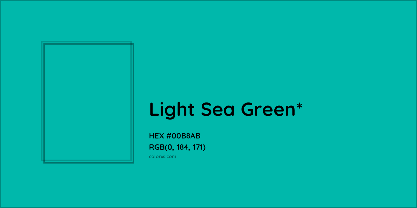 HEX #00B8AB Color Name, Color Code, Palettes, Similar Paints, Images