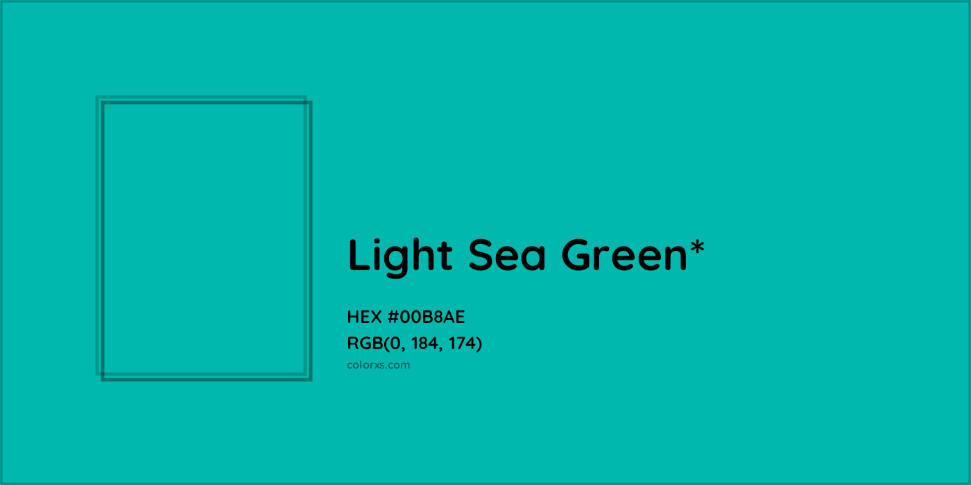 HEX #00B8AE Color Name, Color Code, Palettes, Similar Paints, Images