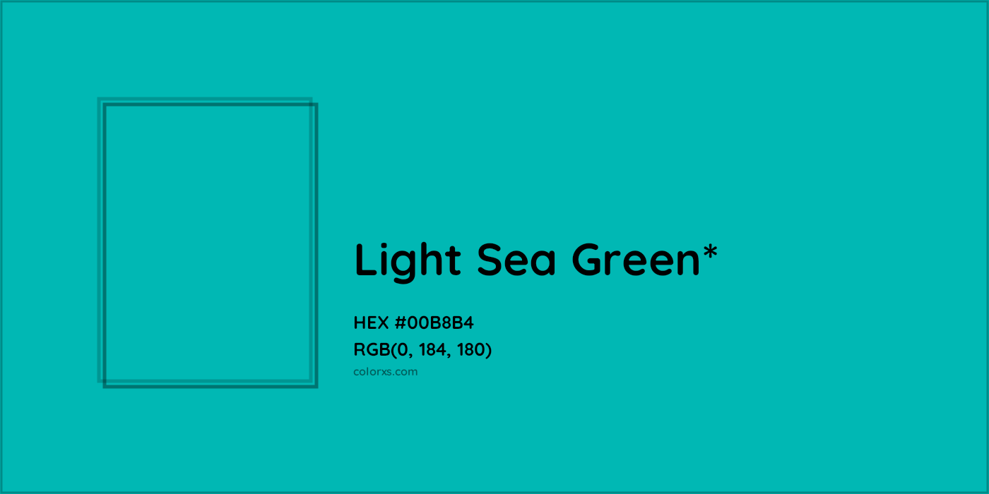HEX #00B8B4 Color Name, Color Code, Palettes, Similar Paints, Images