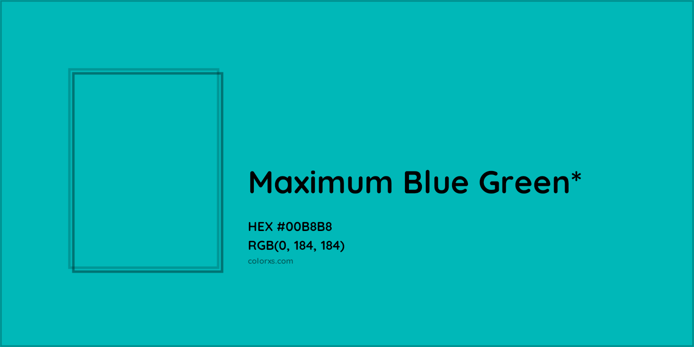 HEX #00B8B8 Color Name, Color Code, Palettes, Similar Paints, Images