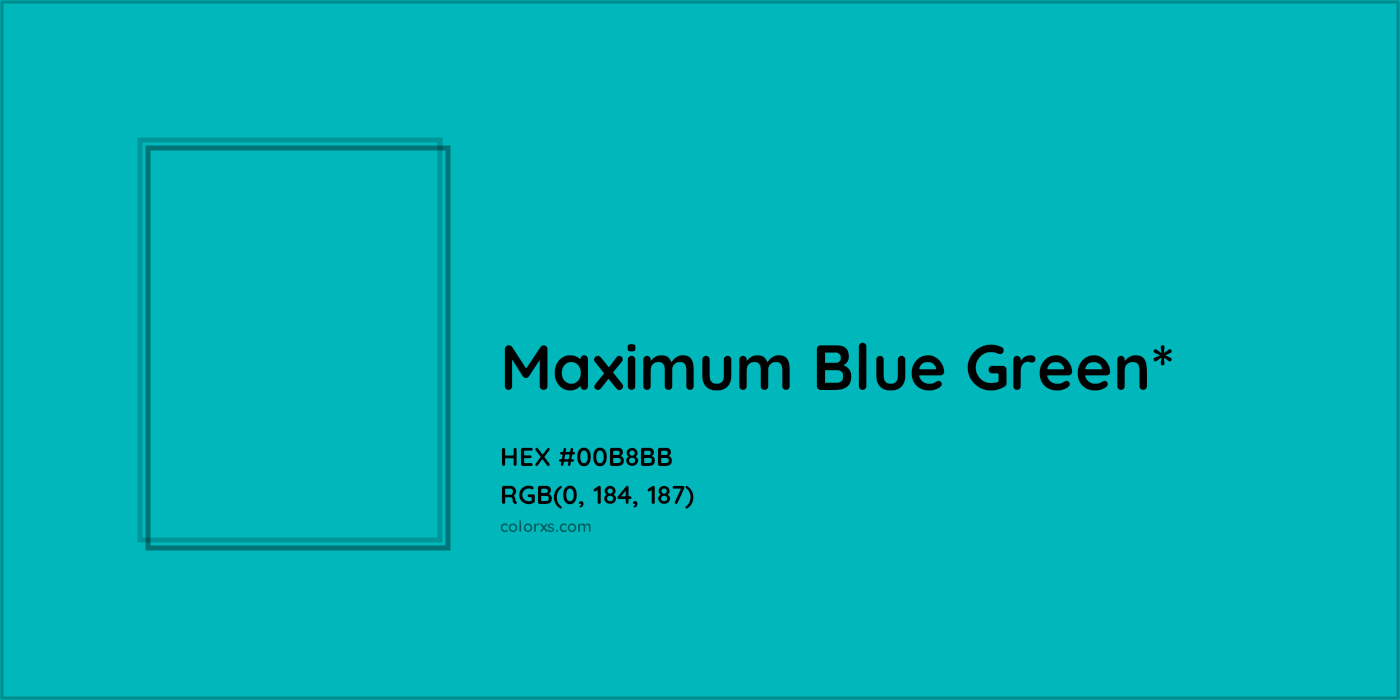 HEX #00B8BB Color Name, Color Code, Palettes, Similar Paints, Images