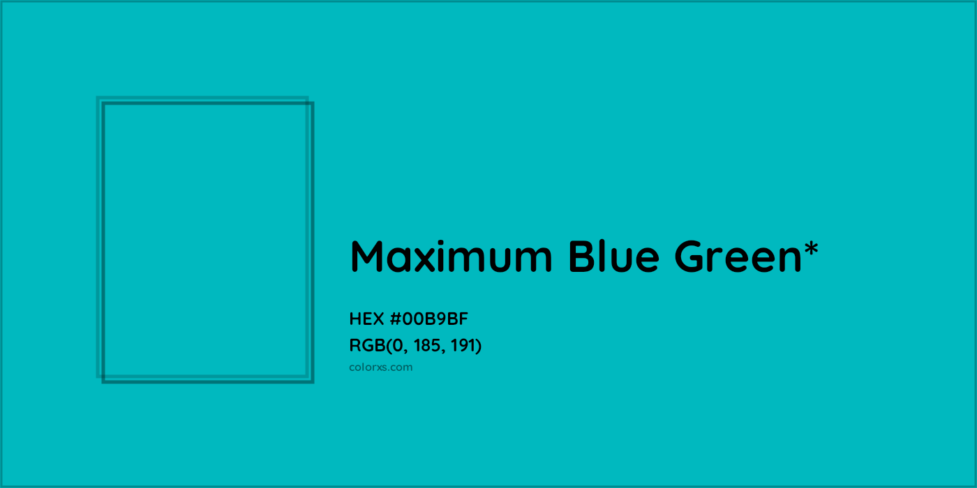HEX #00B9BF Color Name, Color Code, Palettes, Similar Paints, Images
