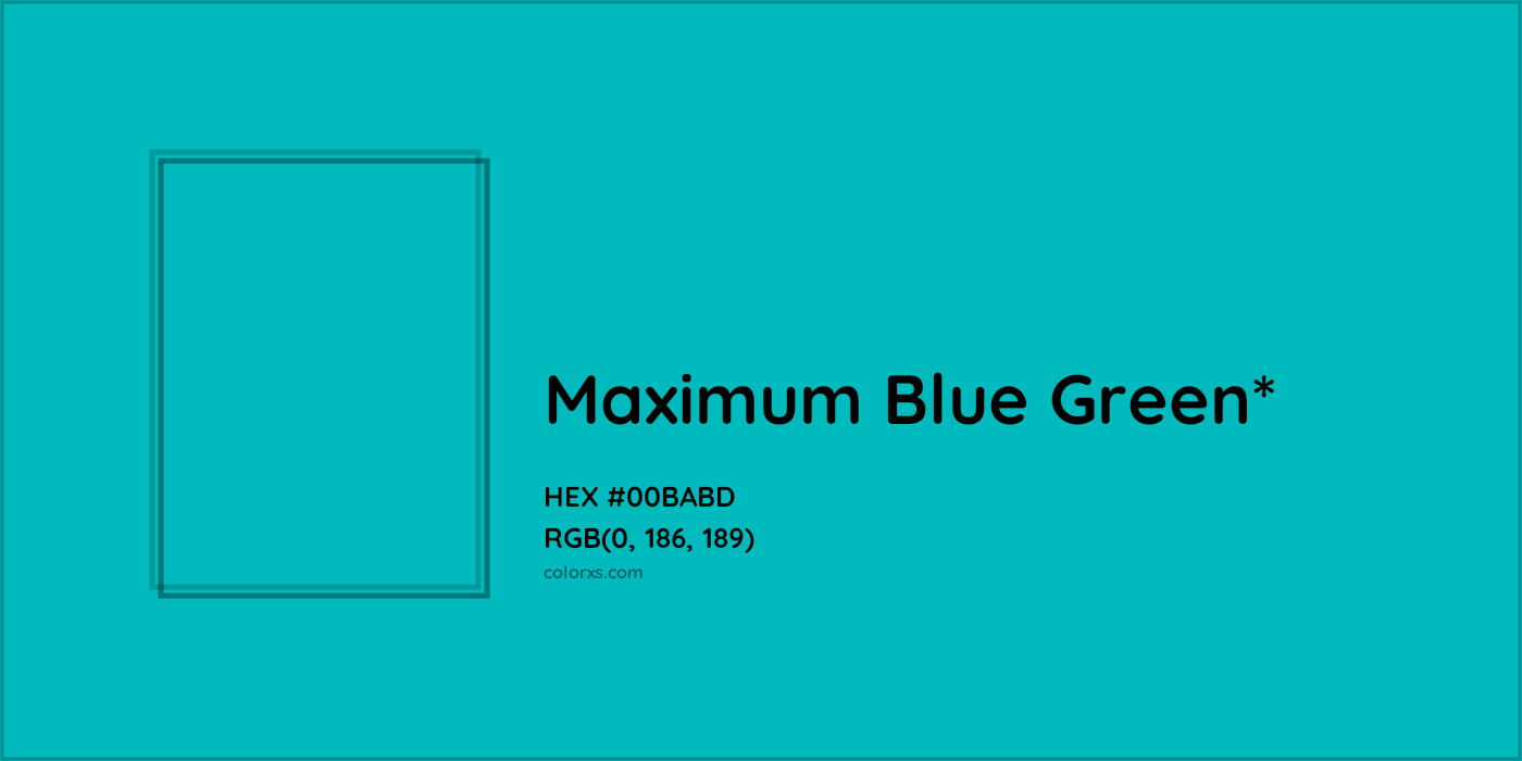 HEX #00BABD Color Name, Color Code, Palettes, Similar Paints, Images