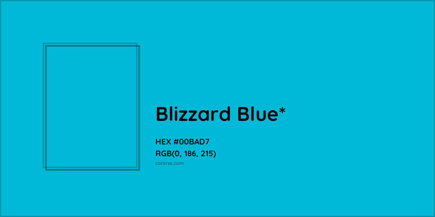 HEX #00BAD7 Color Name, Color Code, Palettes, Similar Paints, Images