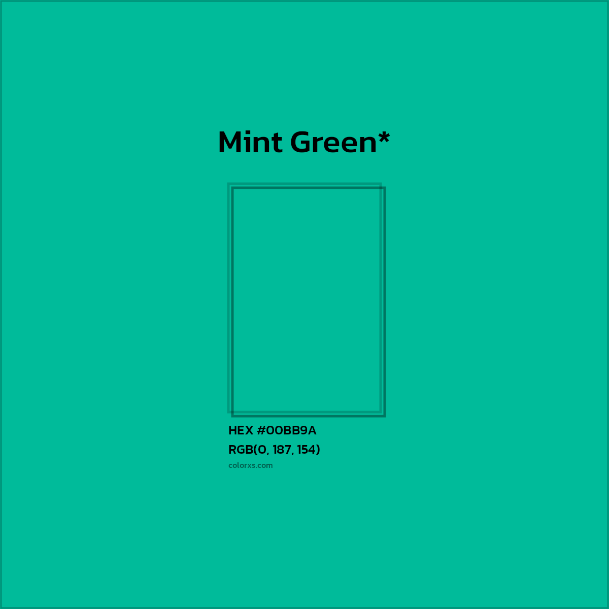 HEX #00BB9A Color Name, Color Code, Palettes, Similar Paints, Images