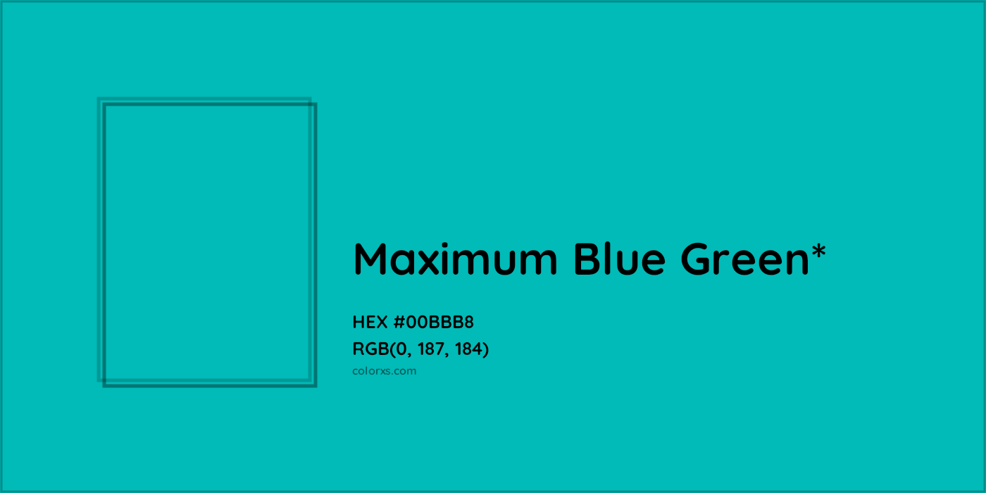 HEX #00BBB8 Color Name, Color Code, Palettes, Similar Paints, Images