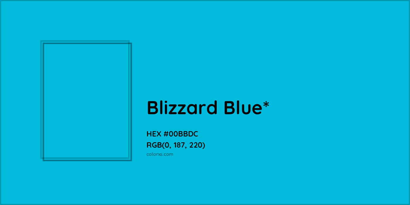 HEX #00BBDC Color Name, Color Code, Palettes, Similar Paints, Images