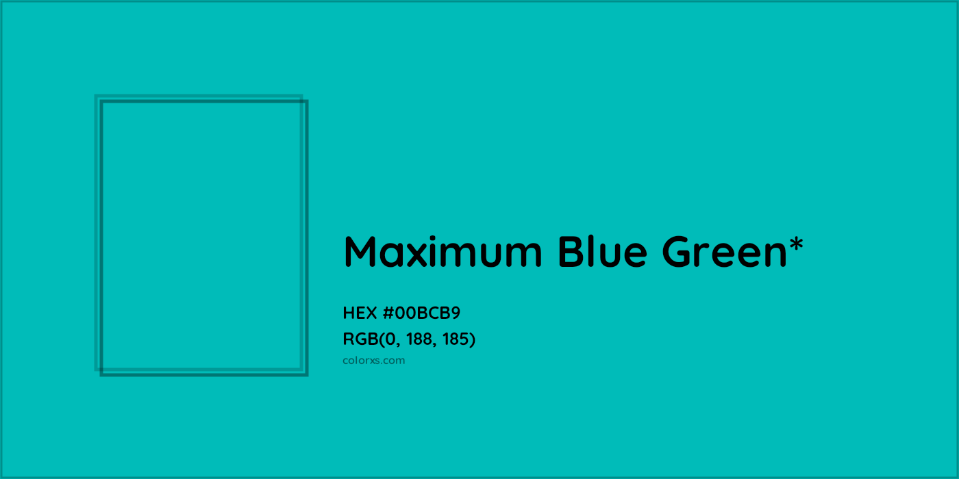 HEX #00BCB9 Color Name, Color Code, Palettes, Similar Paints, Images