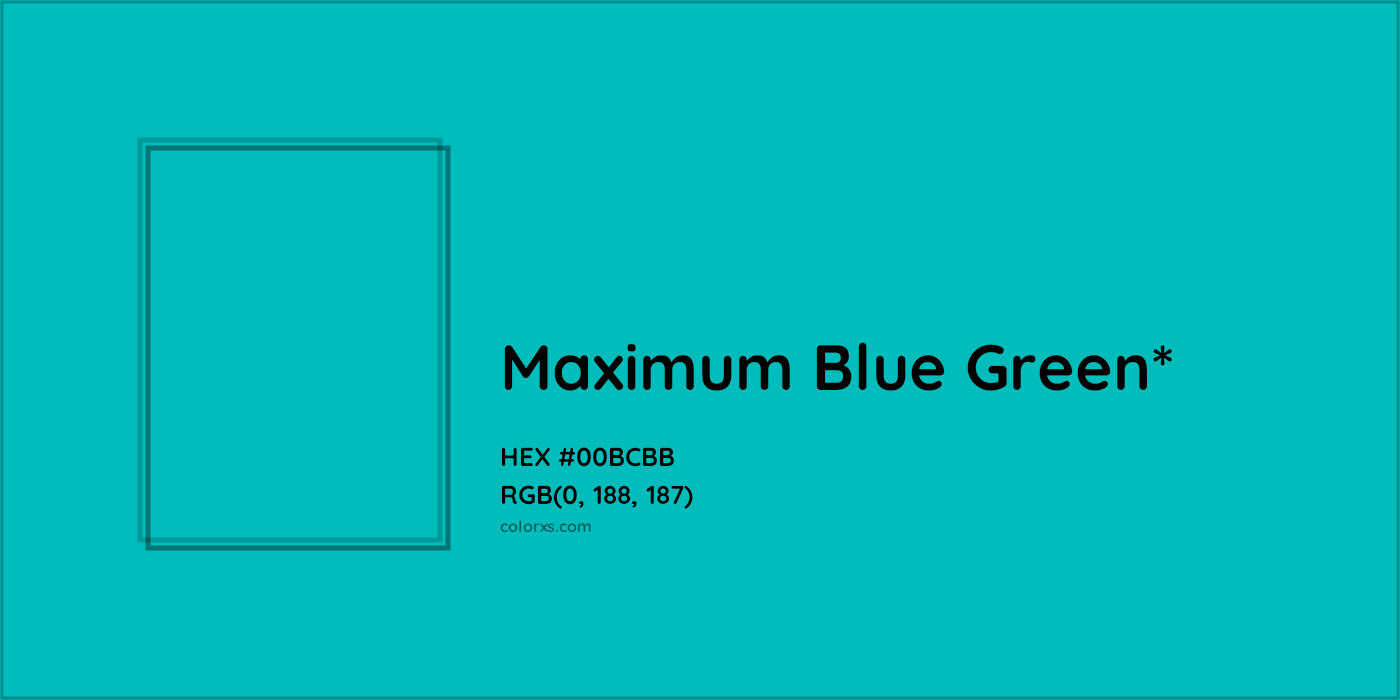 HEX #00BCBB Color Name, Color Code, Palettes, Similar Paints, Images