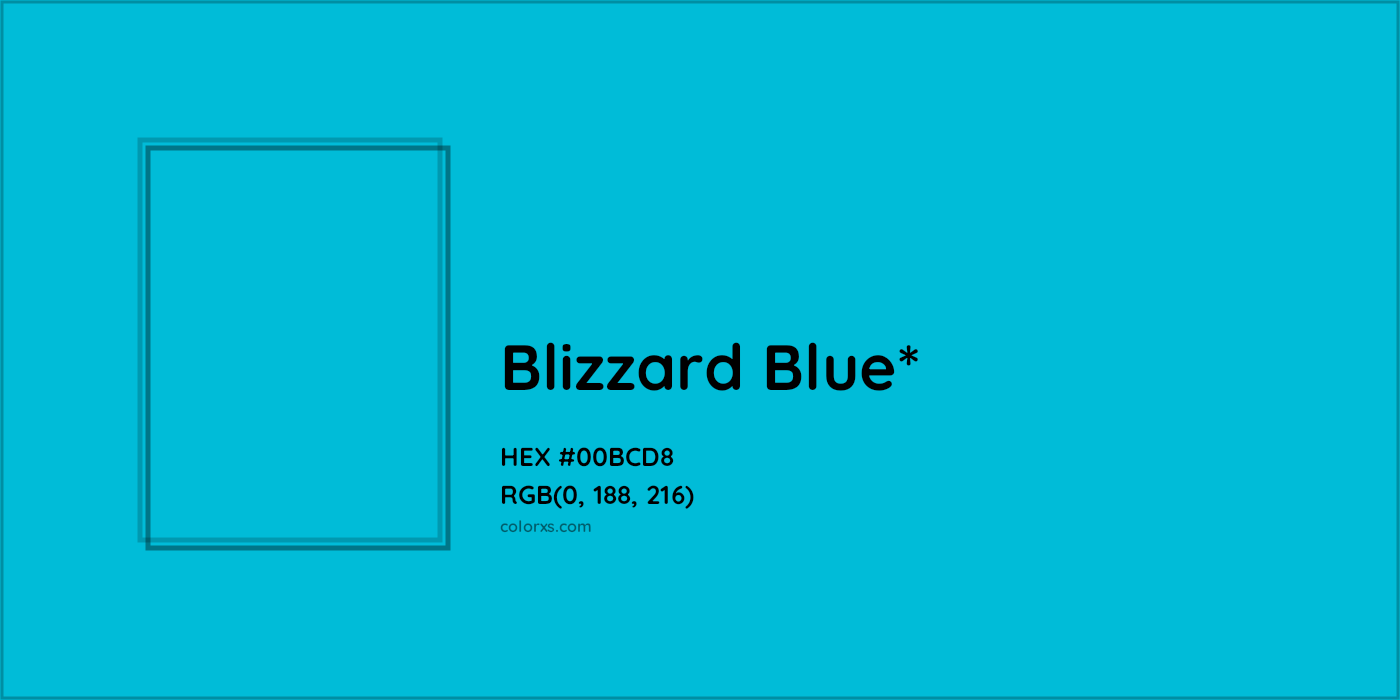 HEX #00BCD8 Color Name, Color Code, Palettes, Similar Paints, Images