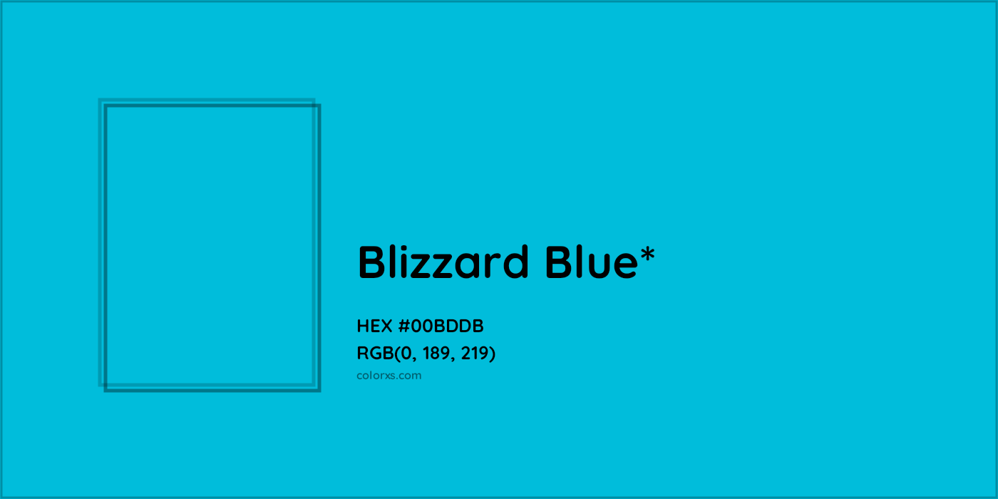 HEX #00BDDB Color Name, Color Code, Palettes, Similar Paints, Images