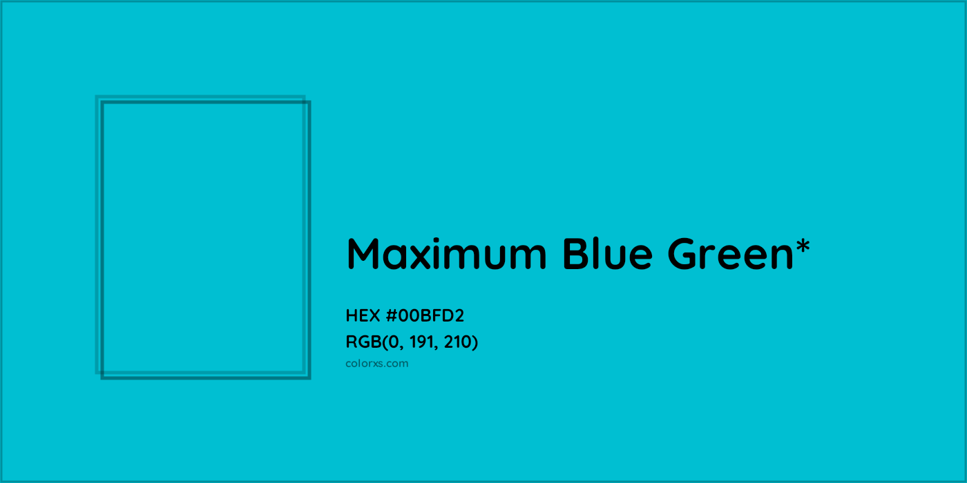 HEX #00BFD2 Color Name, Color Code, Palettes, Similar Paints, Images