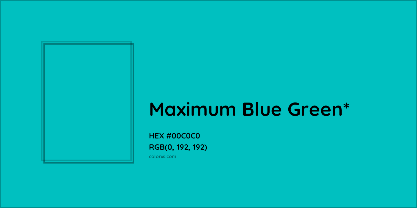 HEX #00C0C0 Color Name, Color Code, Palettes, Similar Paints, Images