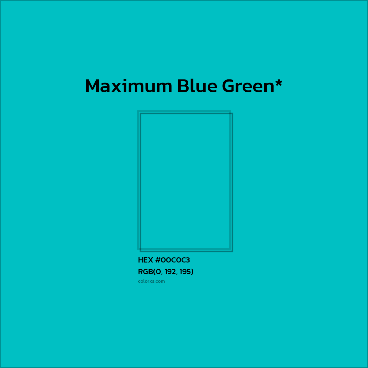 HEX #00C0C3 Color Name, Color Code, Palettes, Similar Paints, Images