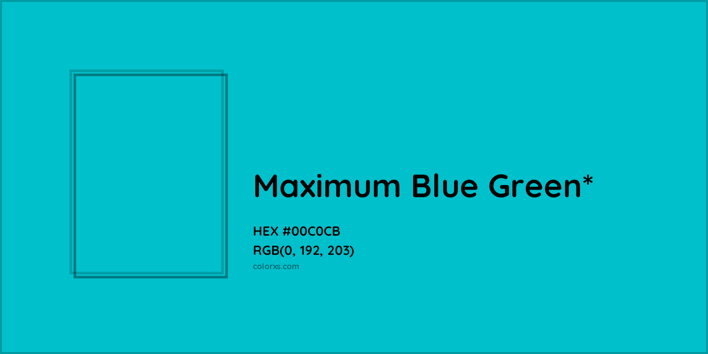HEX #00C0CB Color Name, Color Code, Palettes, Similar Paints, Images