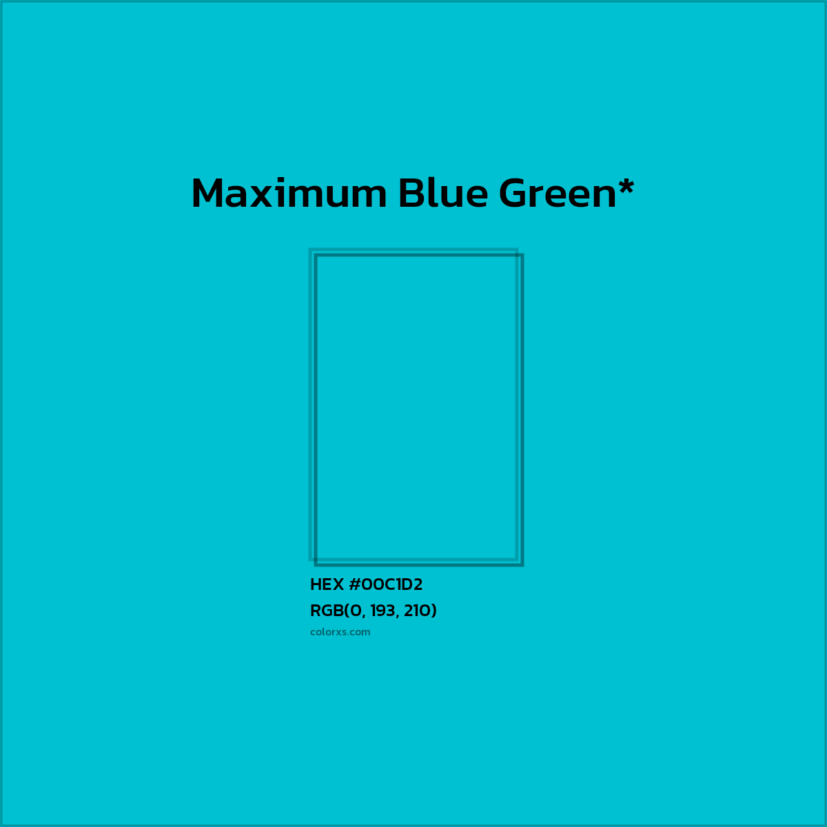 HEX #00C1D2 Color Name, Color Code, Palettes, Similar Paints, Images