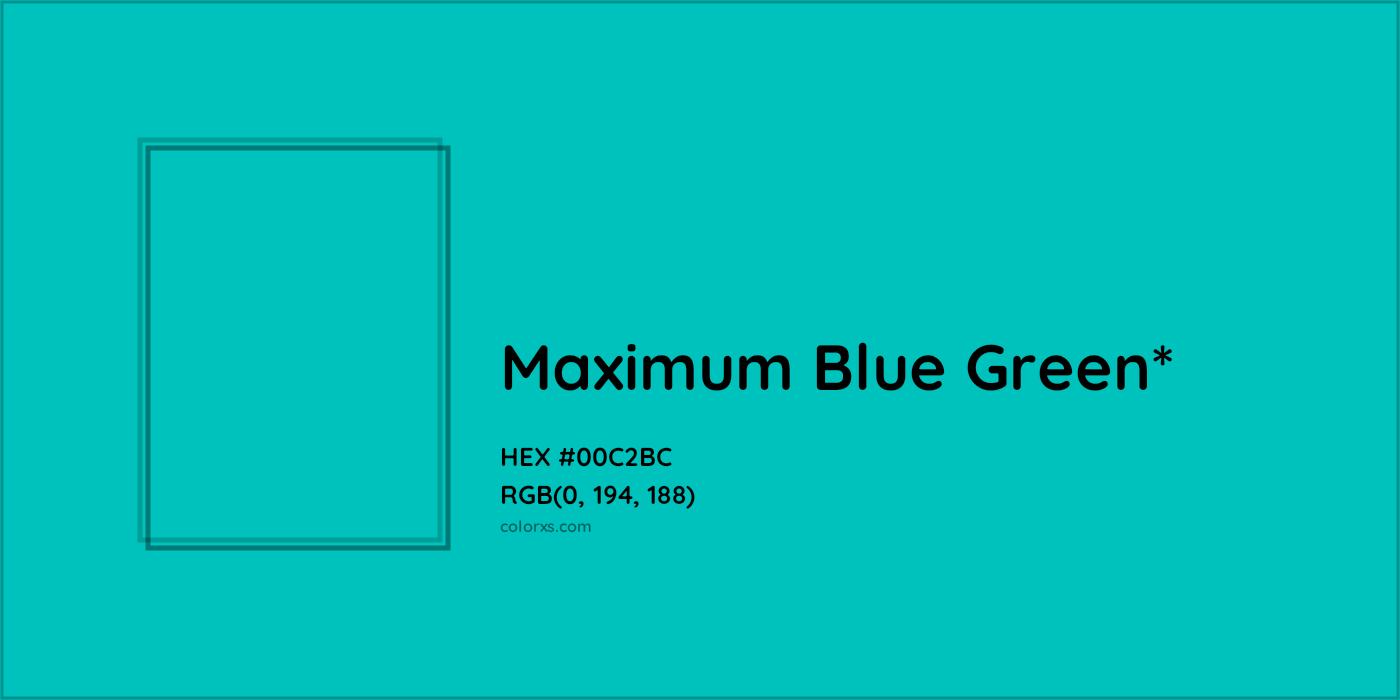 HEX #00C2BC Color Name, Color Code, Palettes, Similar Paints, Images