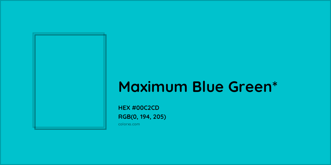 HEX #00C2CD Color Name, Color Code, Palettes, Similar Paints, Images