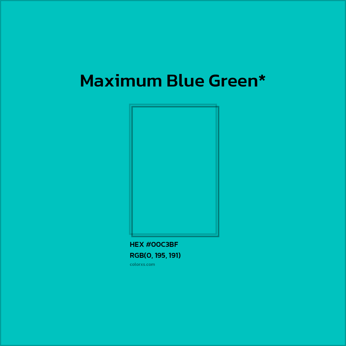 HEX #00C3BF Color Name, Color Code, Palettes, Similar Paints, Images