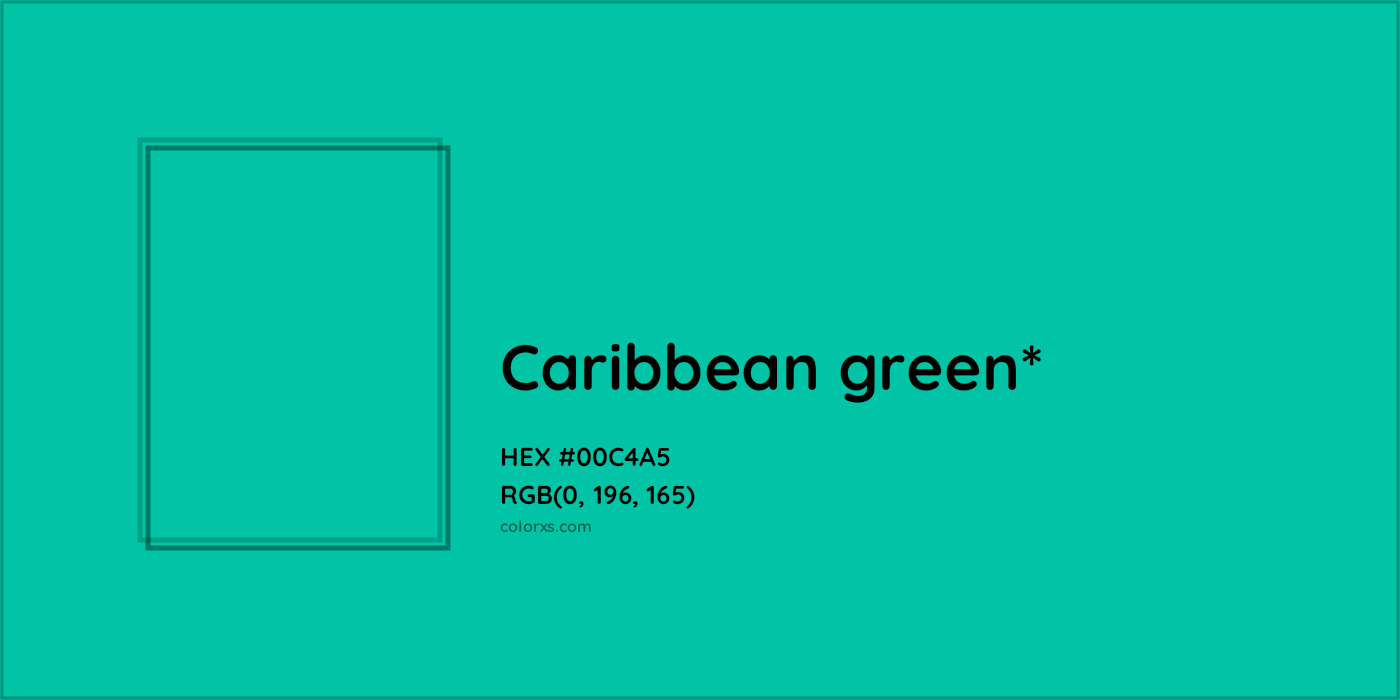 HEX #00C4A5 Color Name, Color Code, Palettes, Similar Paints, Images