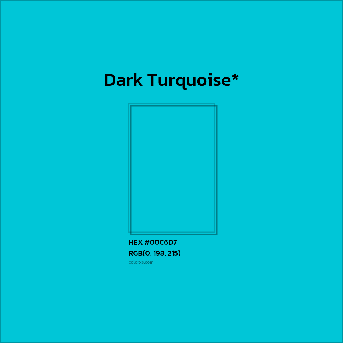 HEX #00C6D7 Color Name, Color Code, Palettes, Similar Paints, Images